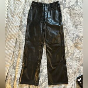 Faux leather pants